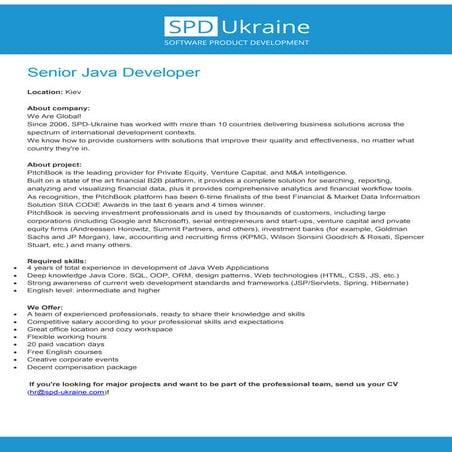 Senior Java Developer | PDF