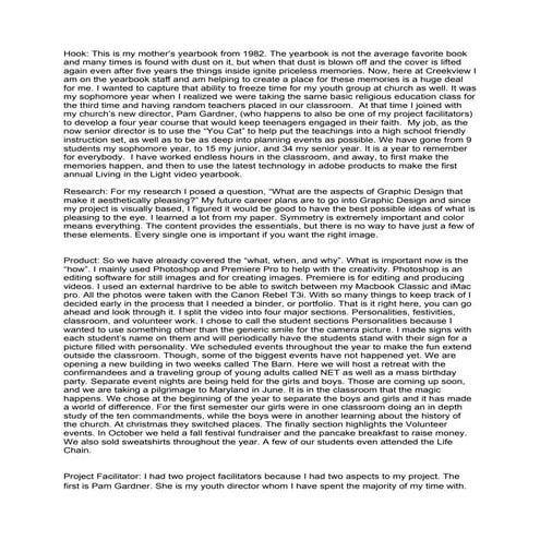 Senior presentation speech