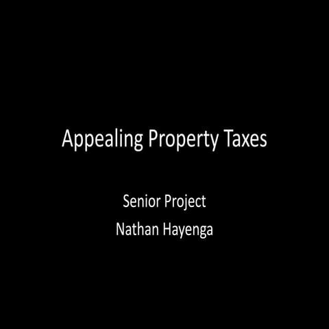 Property Tax Appeal Presentation