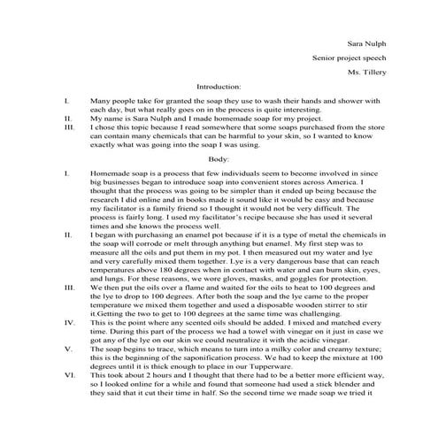 Senior project speach