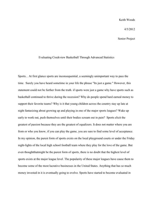 Senior project speech