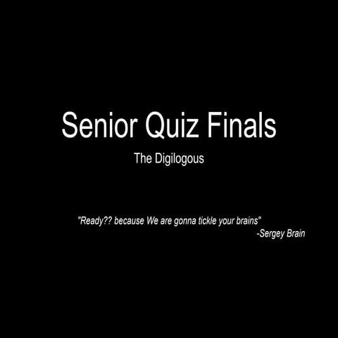 Senior quiz finals Digilogous 2014 (Rukmini Devi Public School)