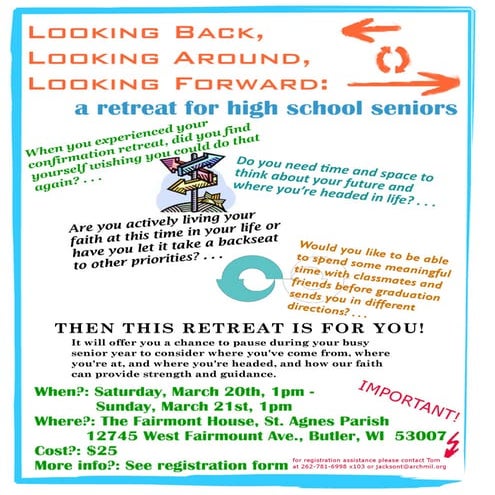 District 4/5 High School Senior Retreat Flyer 2010