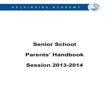 Senior school parents handbook 2013-14 | DOC