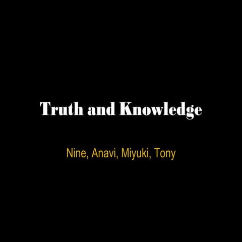 Knowledge and belief | PPTX