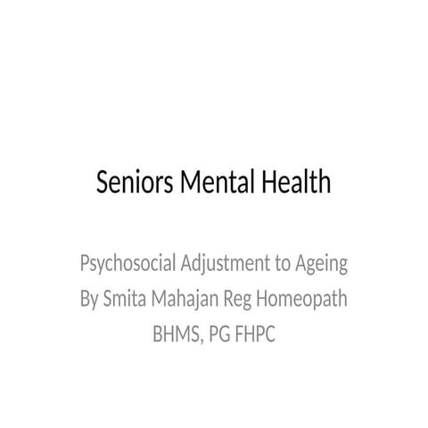 Seniors Mental Health How we can help and protect our seniors