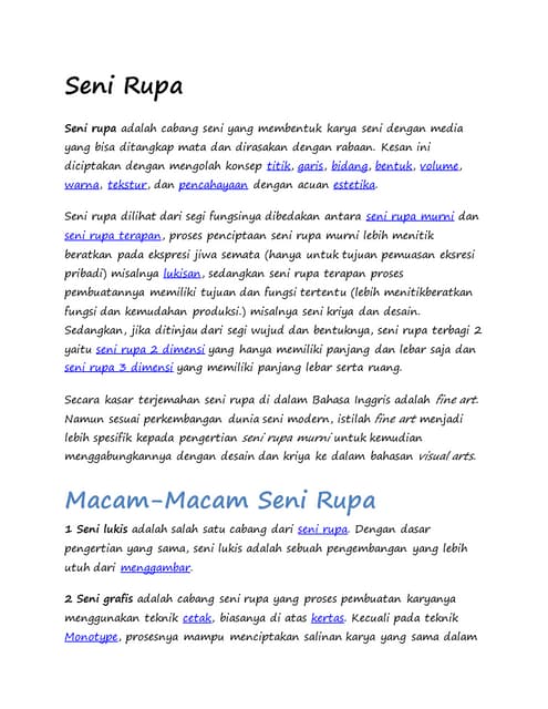 Unsur unsur seni rupa | PPT