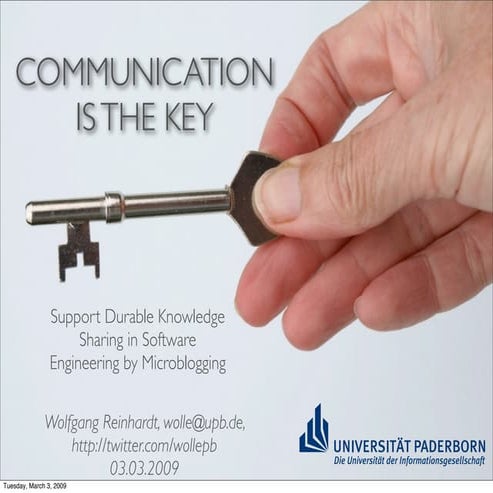 Communication is the key - Supporting durable knowledge sharing in software e...
