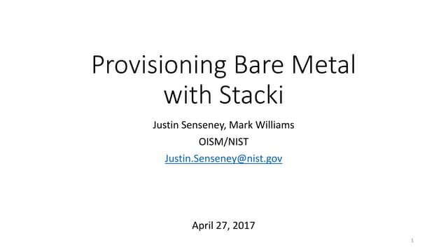 Provisioning Heterogenous Bare Metal with Stacki