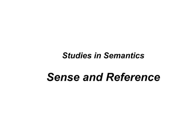 Sense reference