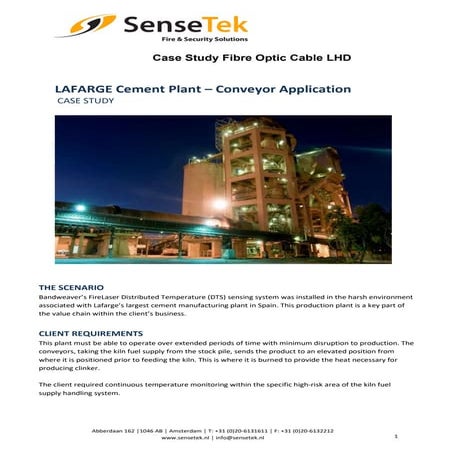 Bandweaver SenseTek conveyor-belt-case-study Lineair Heat Detection