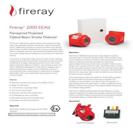SenseTek FFE fireray 2000e exd datasheet english
