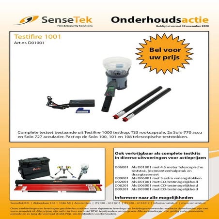 SenseTek DetectorTesters Testifire actie