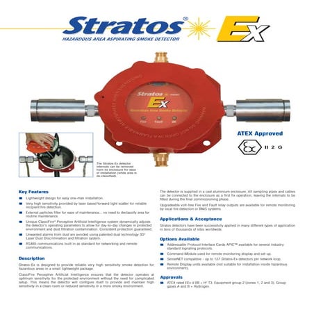 SenseTek Stratos EX datasheet