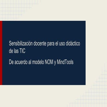 Sensibilización docente de acuerdo al modelo nom