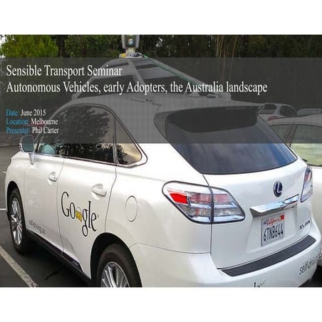 Phil Carter on autonomous vehicles