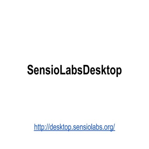 Sensio labsdesktop