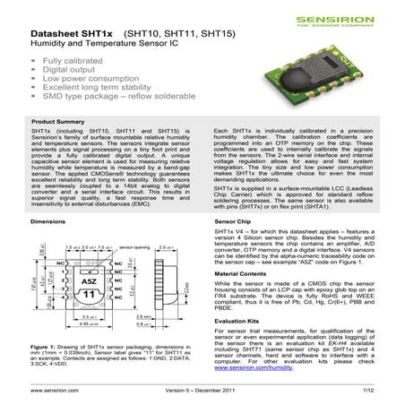 Sensirion humidity sensors_sht1x_datasheet_v5
