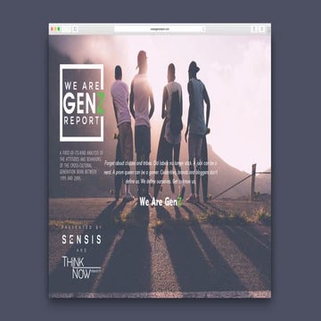 Sensis Gen Z Report "We Are Now" Full Presentation