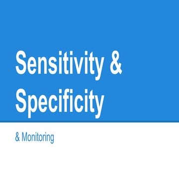 Sensitivity specificity | PDF