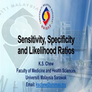 Sensitivity, specificity and likelihood ratios