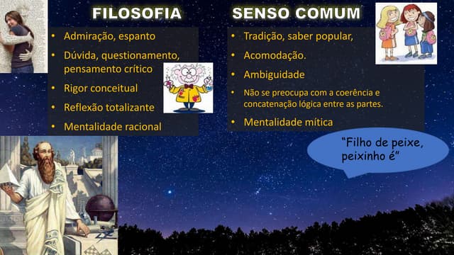 senso comum filosofia e mito | PPTX