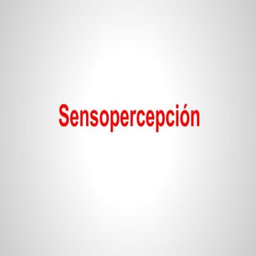 Sensopercepcion