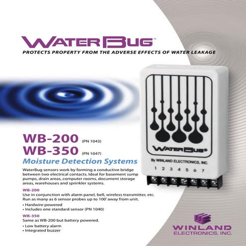Sensor de aniego winland sa­1040 | PDF