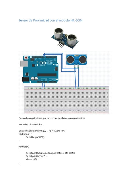 Sensor de proximidad con el modulo