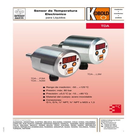 Sensor de temperatura kobold | PDF