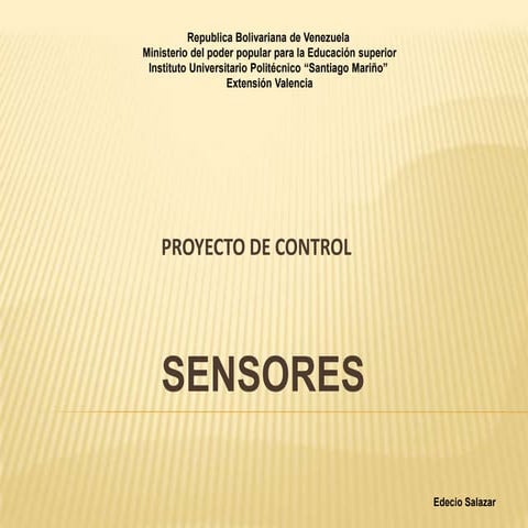 Sensores proyecto de control