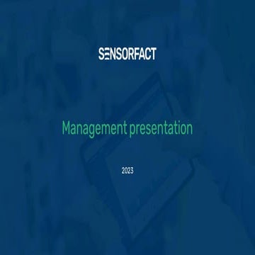 SensorFact's €25M Series B pitch deck