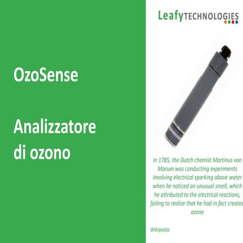 Sensore ed analizzatore di ozono in acqua | PPT