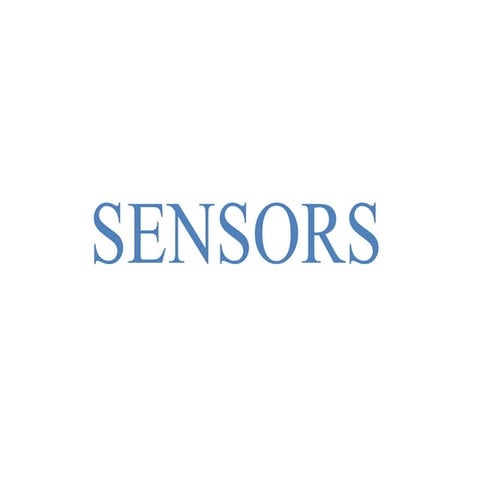 Sensors
