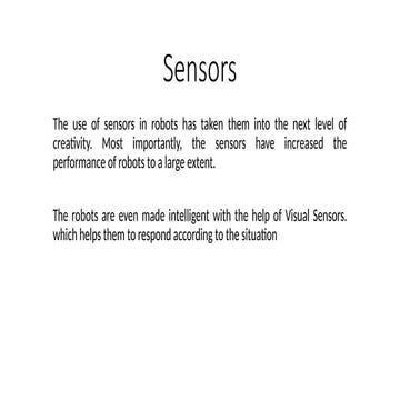 sensors in robotics | PPTX