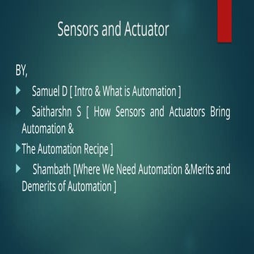 Comprehensive Overview of Sensors, Actuators, and Automation ...