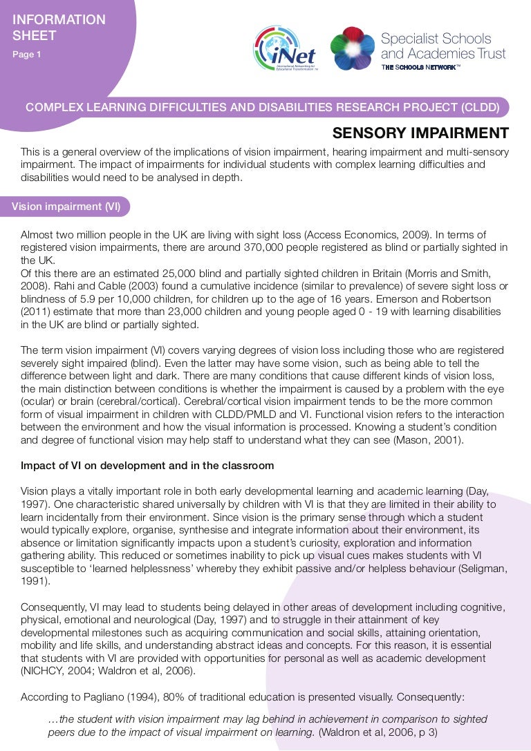 Sensory impairment