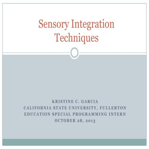Sensory Integration Techniques