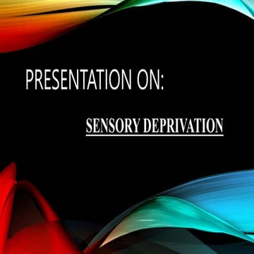 SENSORY NEEDS B.SC. NURSING SEMESTER II. | PPTX