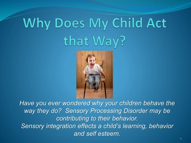 Sensory power point why does my child act that way