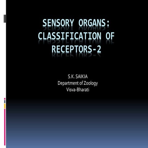 Classification of Sensory receptor  2