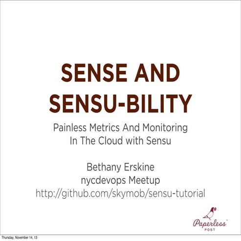 An Introduction to Sensu by Bethany Erskine 
