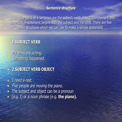 Sentence Structure