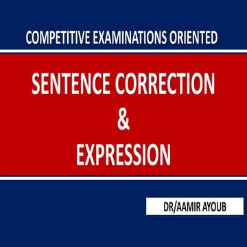 SENTENCE CORRECTION For CSS and PMS Students