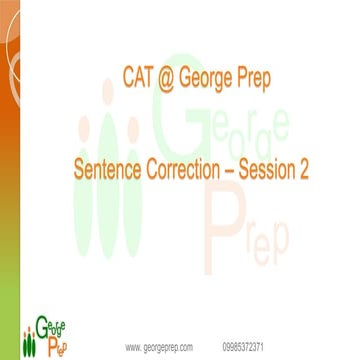 Sentence correction 2( pronouns and modifiers) | PPTX