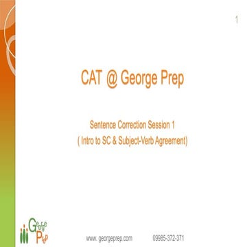 Sentence correction session 1 | PPTX