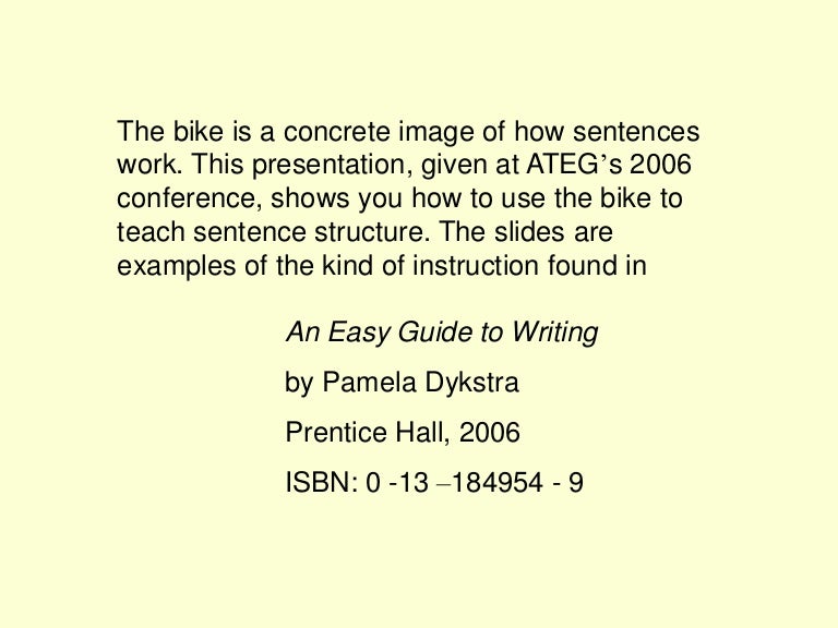 Bike Sentences Power Point