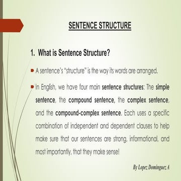 What is Sentence? It's Structure and Types of Sentence