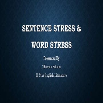 Sentence stress | PPTX