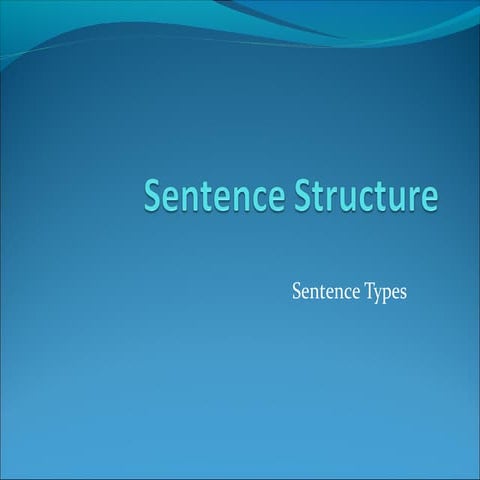 Sentence structure